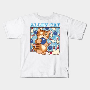 Bowling Alley Cat Kids T-Shirt